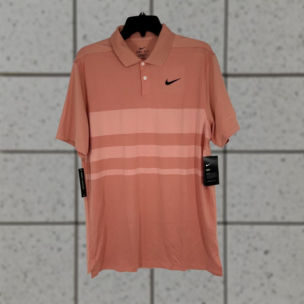 Nike Vapor Golf Polo Shirt Mens Mt Medium Tall Standard Fit Orange Ci7903-606, Men's