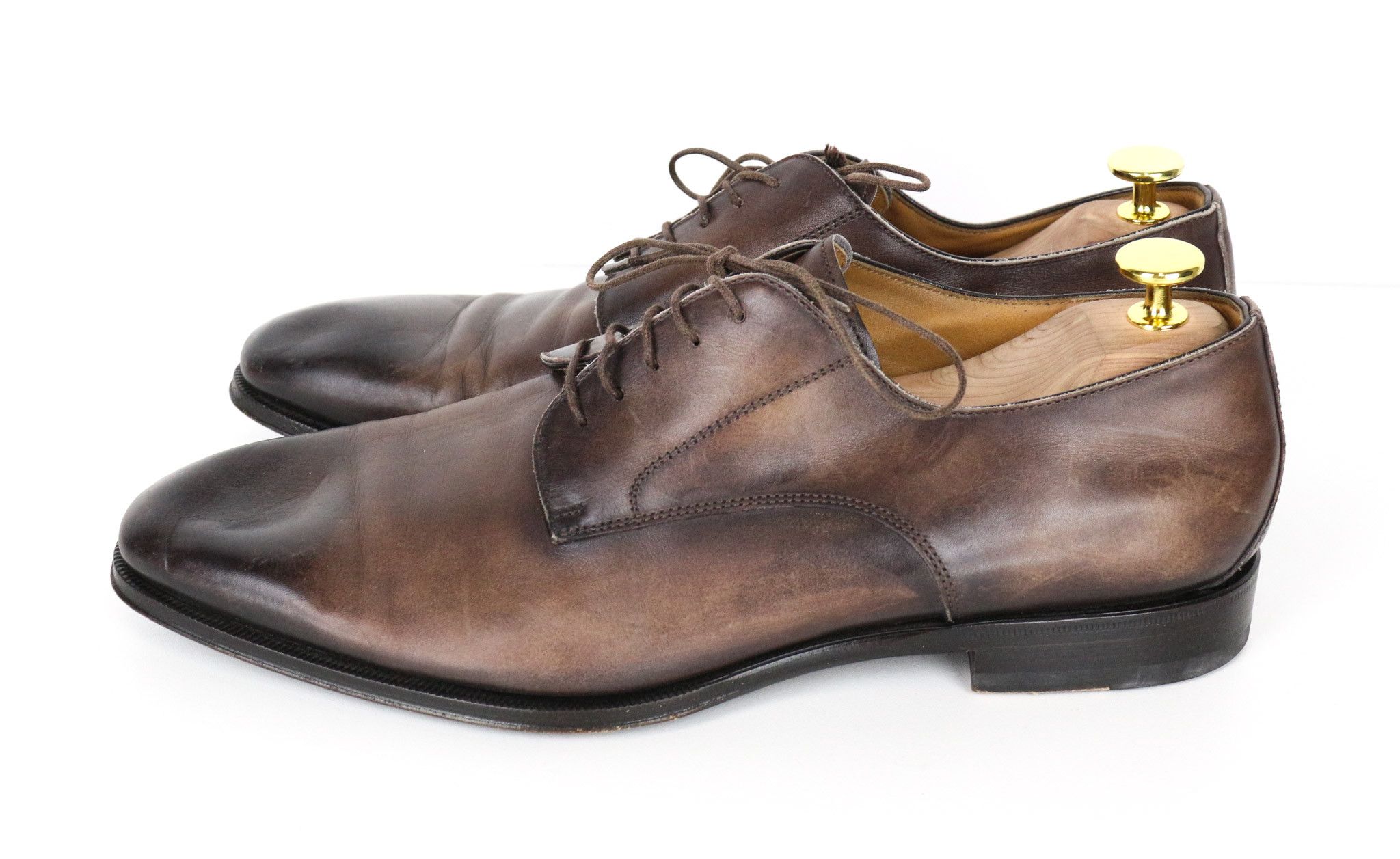 Suitsupply EU43.5 Mid Brown Calf Leather Derby Shoes 73516 Size US 10.5 / EU 43-44 - 5 Thumbnail