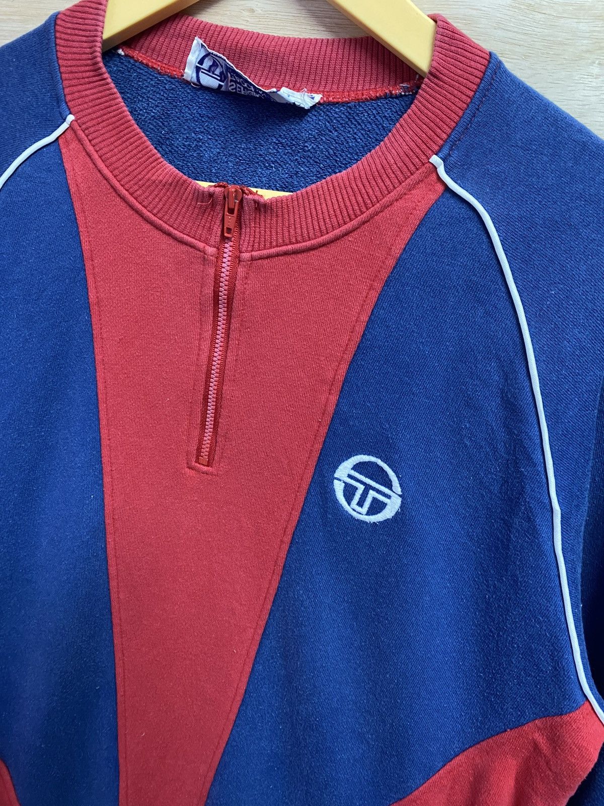 Sergio Tacchini vintage Sergio Tacchini long-sleeve shirt with a quarter zip Size US L / EU 52-54 / 3 - 2 Thumbnail