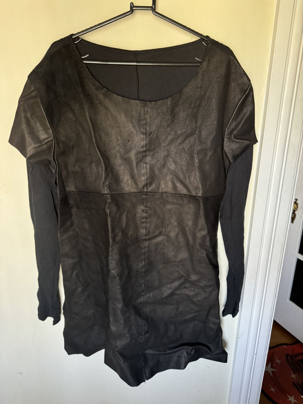 Leather Longsleeve tee shirt futuristic