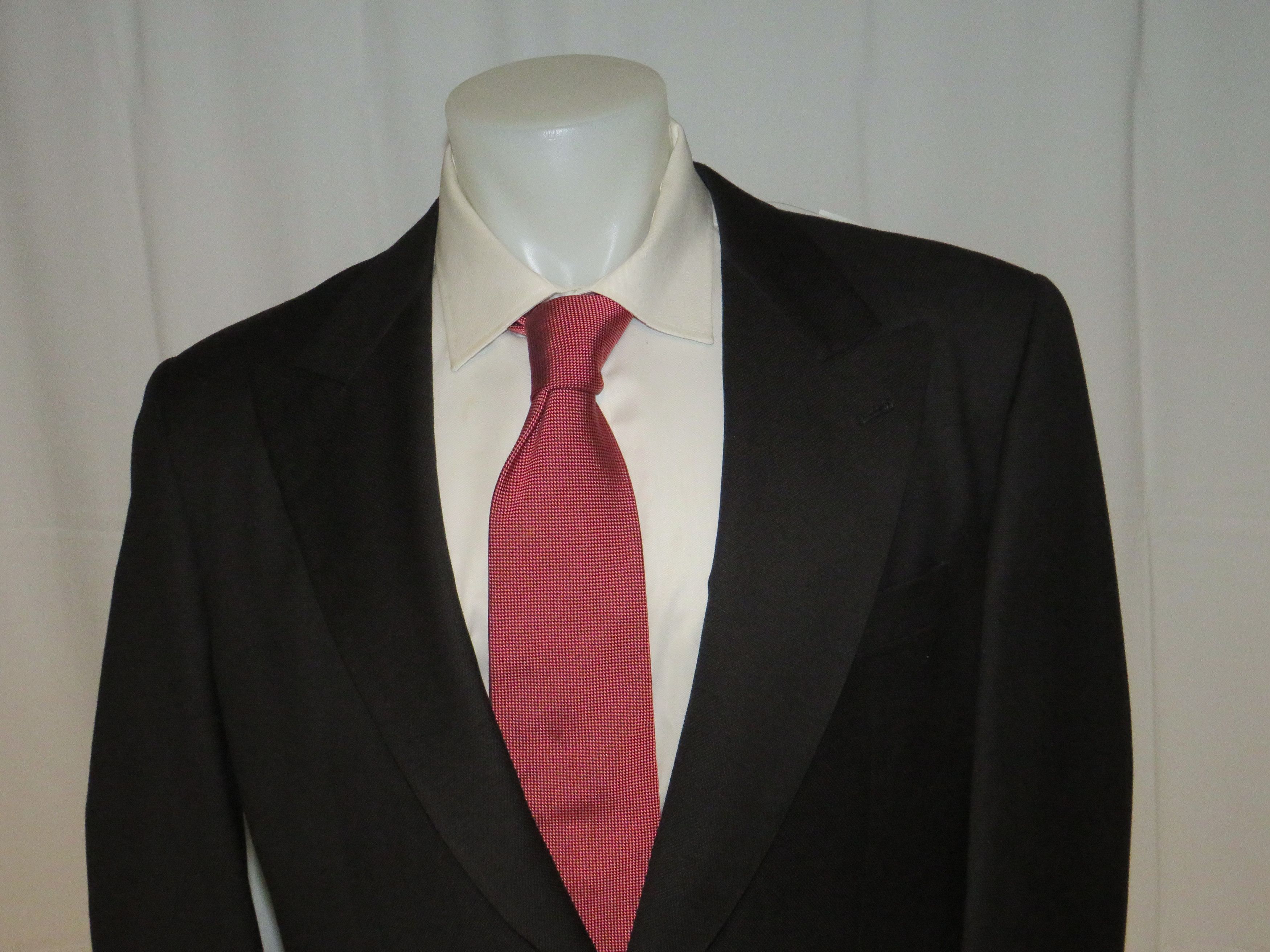 Joseph Abboud Black Label Vintage Peak Lapel One Button Suit 42R Size 42R - 4 Thumbnail