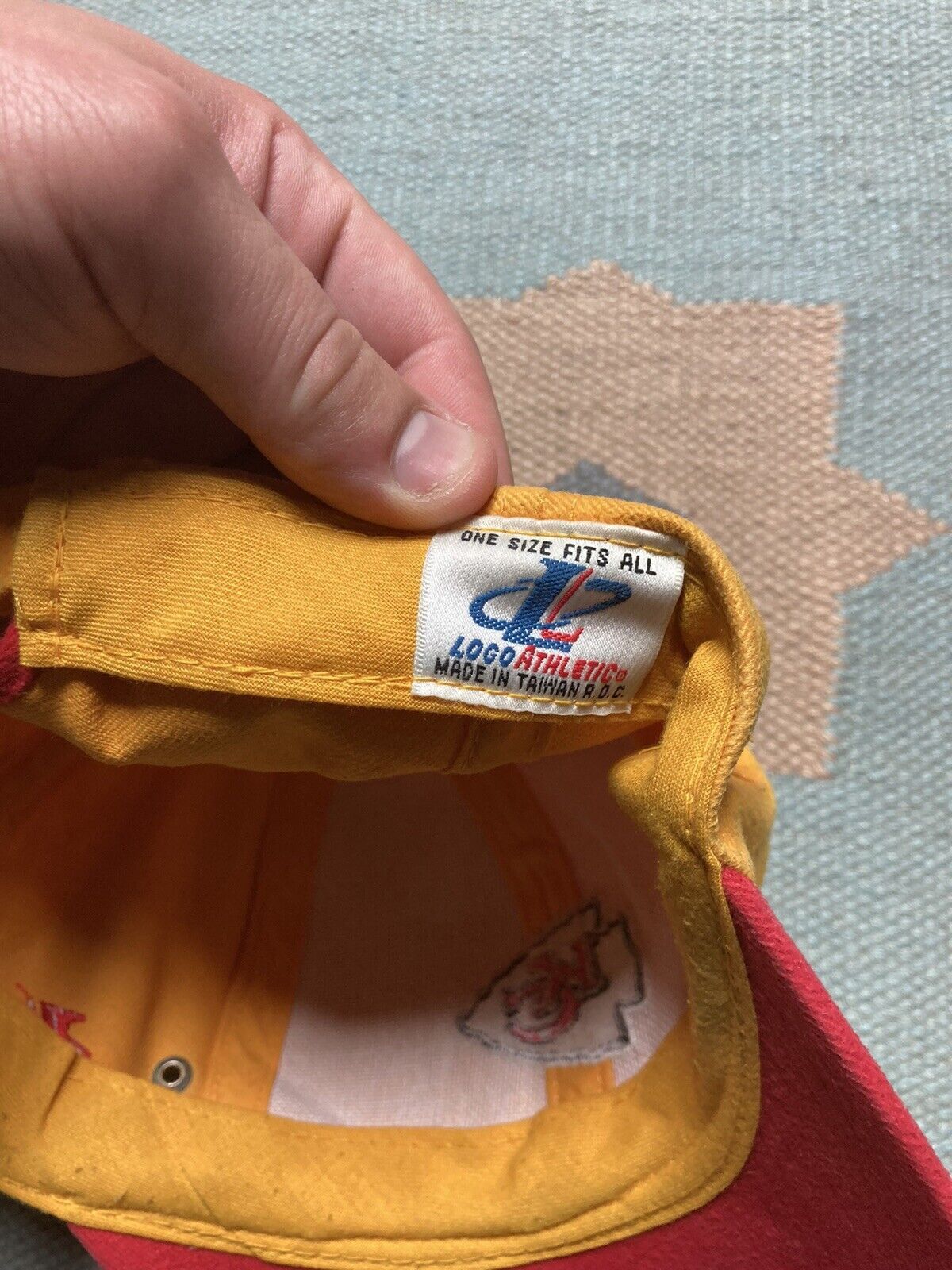 NFL × Vintage VTG strapback hat Kansas City chiefs logo athletic pro line Size ONE SIZE - 8 Thumbnail