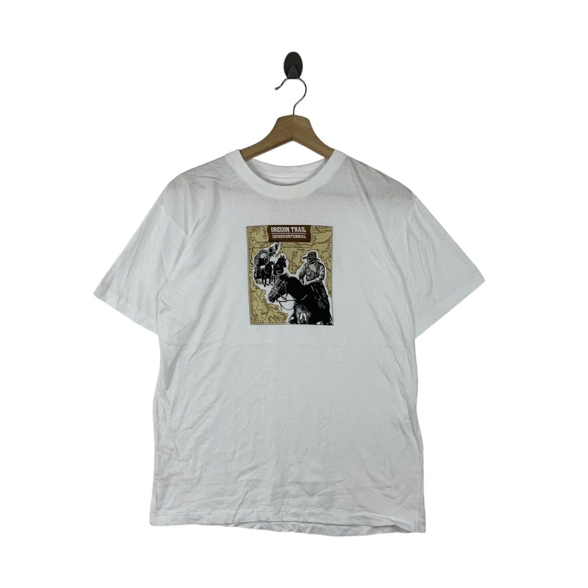 Vintage Vintage OREGON TRAIL SESQUICENTENNIAL Tee Shirt Top Size US S / EU 44-46 / 1 - 1 Thumbnail