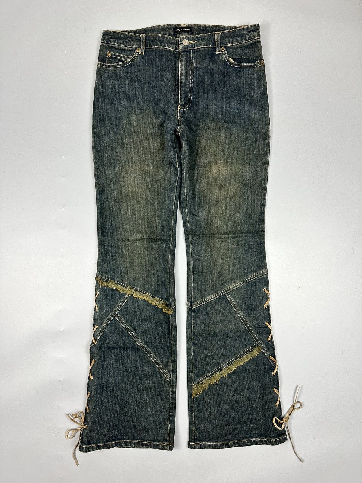 If Six Was Nine Vintage Mer-Lassette Cowboy Flared Denim Size US 31 - 1 Thumbnail