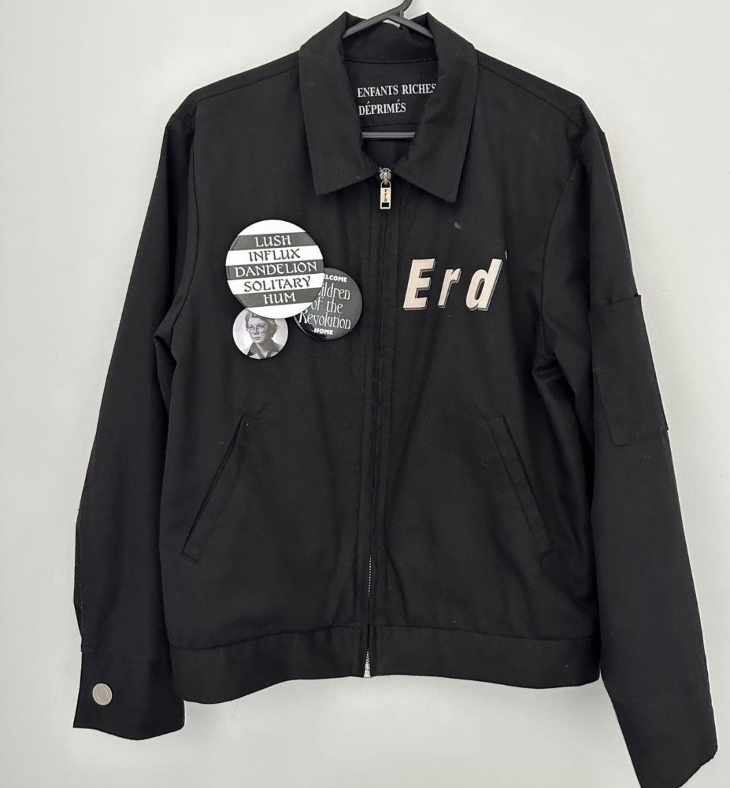 Pre-owned Enfants Riches Deprimes Erd Early Years Silk Jacket In Black