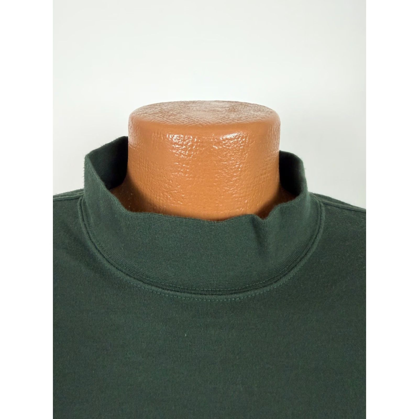 Van Heusen VINTAGE Van Heusen Shirt Men XL Forest Green Mock Neck Long Sleeve Stretch Minimal Blank Mens Size US XL / EU 56 / 4 - 3 Thumbnail