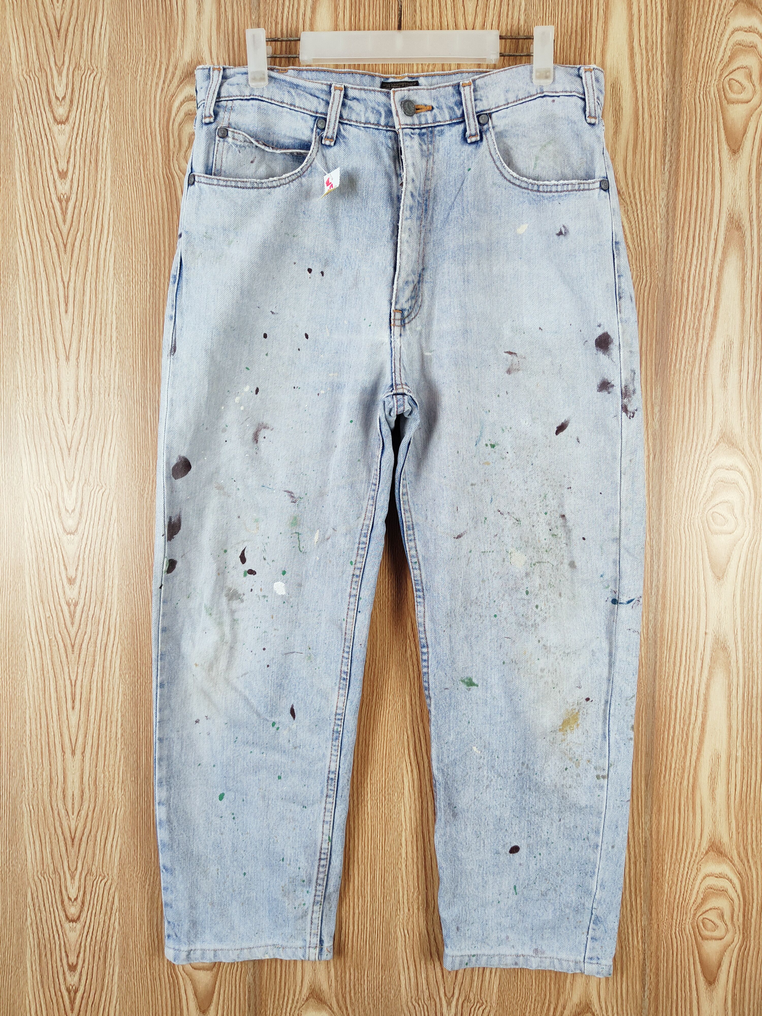 Levi's Levi's painter vintage Blue Distressed Ripped Jeans #W539 Size US 33 - 1 Thumbnail