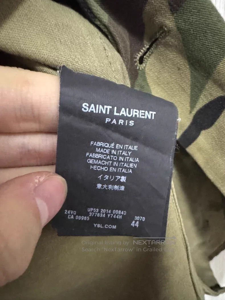 Saint Laurent Paris Saint Laurent Paris Court Gold Thread Fringe Camo Jacket Size US S / EU 44-46 / 1 - 4 Thumbnail