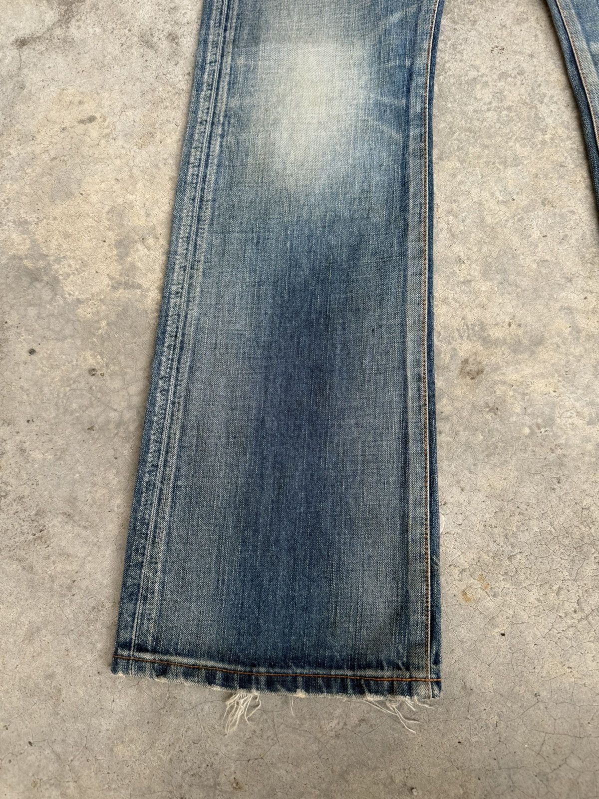 Le Grande Bleu (L.G.B.) Japanese Edwin 511 RV Flared Jeans Distressed Mud wash Size US 30 / EU 46 - 8 Thumbnail