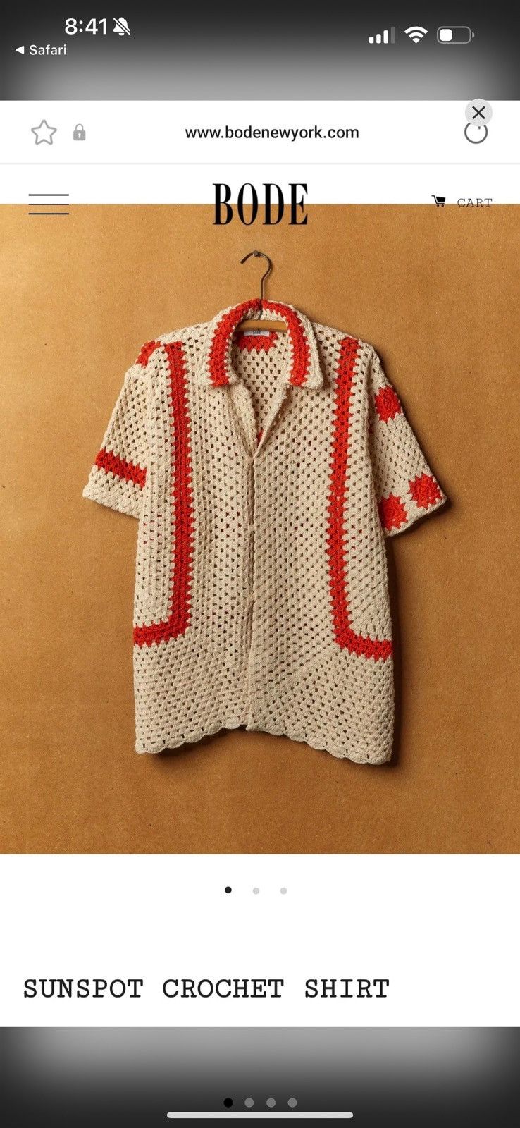 Bode Bode Sunspot Crochet Button-Up Shirt | Grailed