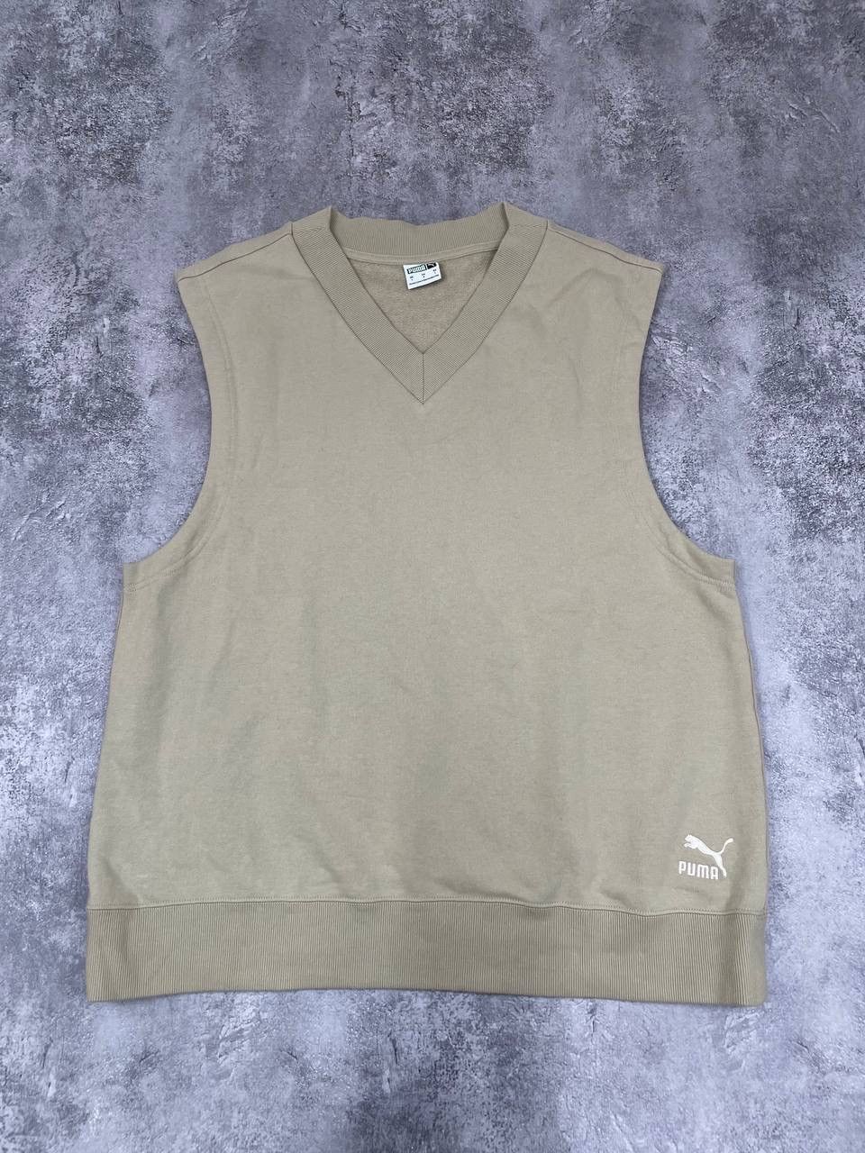 Nike Puma Men’s Sweatshirt Vest V-Neck Beige Size L Size US L / EU 52-54 / 3 - 1 Thumbnail