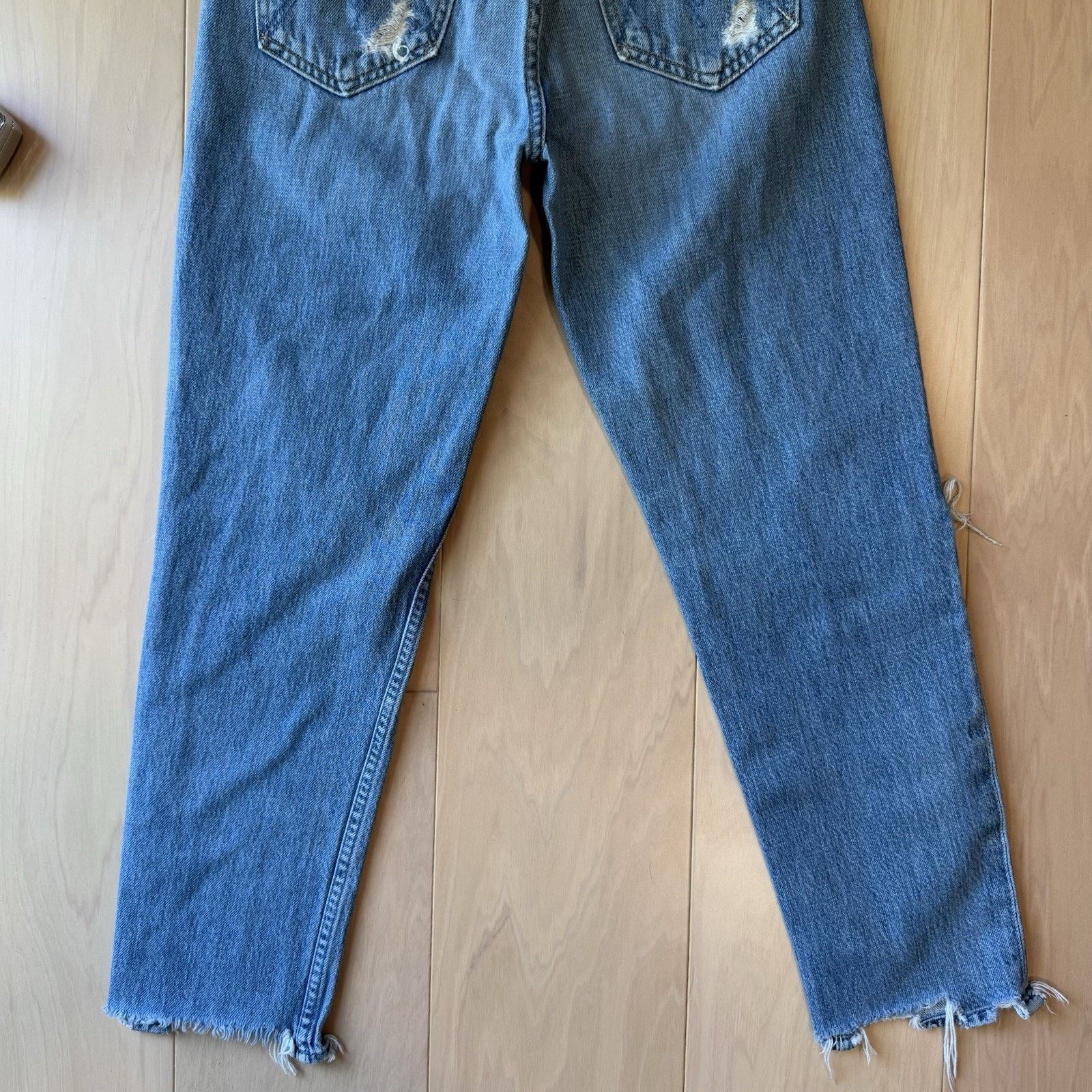 MOTHER Mother Cardinal Sinner Jeans Women's 28 Blue Ankle Chew Boho Size 28" / US 6 / IT 42 - 9 Thumbnail