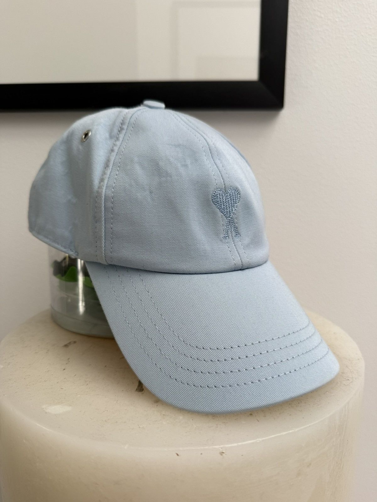 AMI AMI Paris Heart Logo Cap – Light Blue Size ONE SIZE - 4 Thumbnail