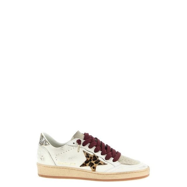 GOLDEN GOOSE Ball Star Women's White/Pony Hair Low Top Sneak