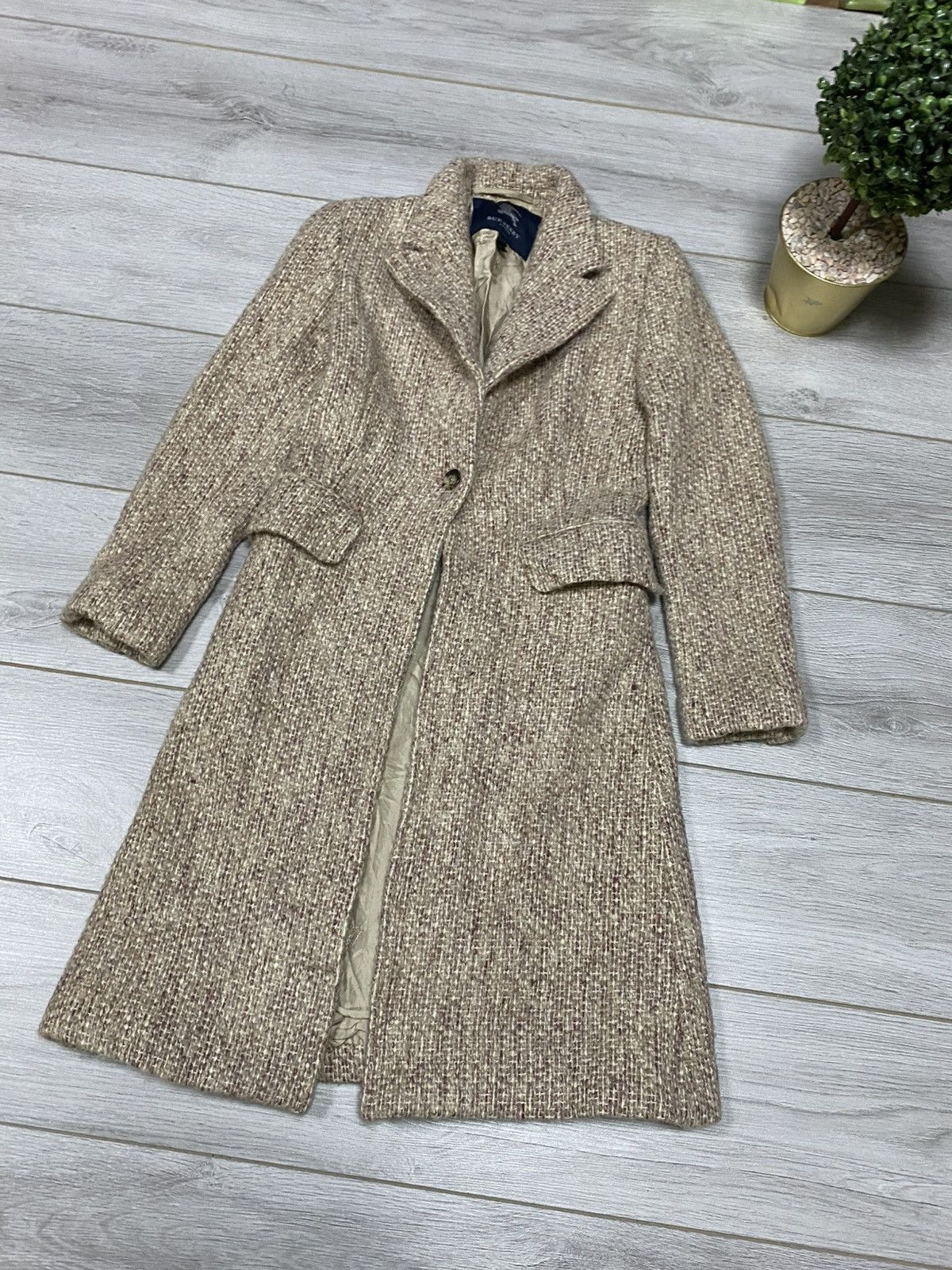 Burberry Burberry London made in Italy wool tweed coat jacket Size S / US 4 / IT 40 - 3 Thumbnail