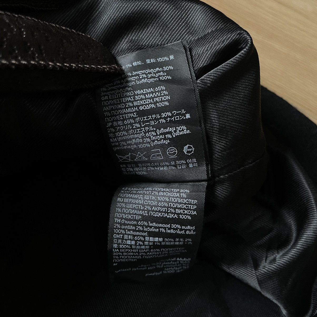 H&M H&M Men Black Solid Wool Blend Collar Jacket XL Size US XL / EU 56 / 4 - 15 Thumbnail