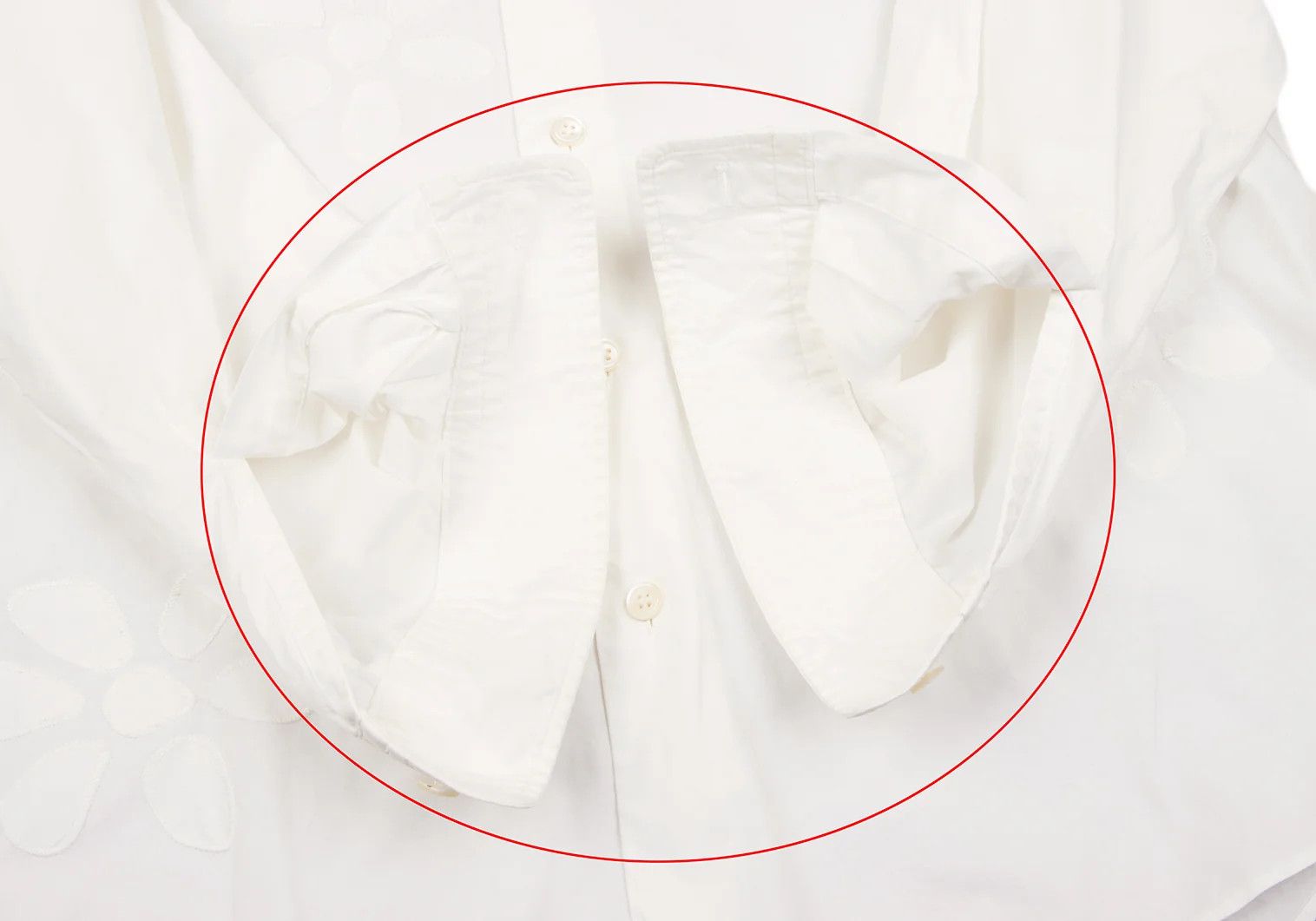 Issey Miyake Front Flower Patch Design Long Sleeve Shirt Off White Size US S / EU 44-46 / 1 - 9 Thumbnail