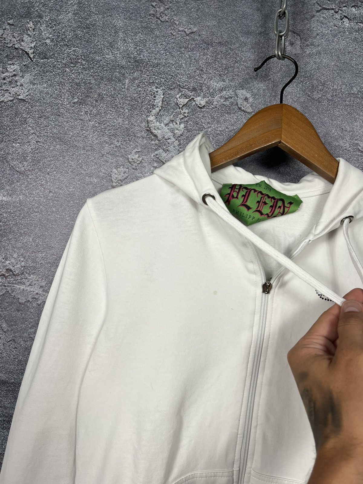 Philipp Plein Vintage Philipp Plein Zip Hoodie With Cross Chrome Style Size M / US 6-8 / IT 42-44 - 4 Thumbnail