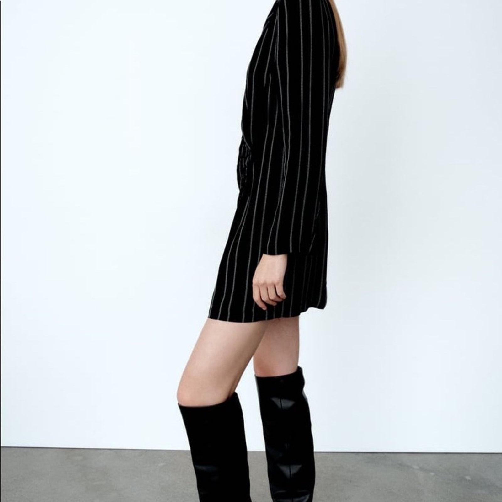 Zara ZARA BLOGGER FAVORITE STRIPED BLAZER DRESS SPECIAL EDITION Size XS / US 0-2 / IT 36-38 - 7 Thumbnail
