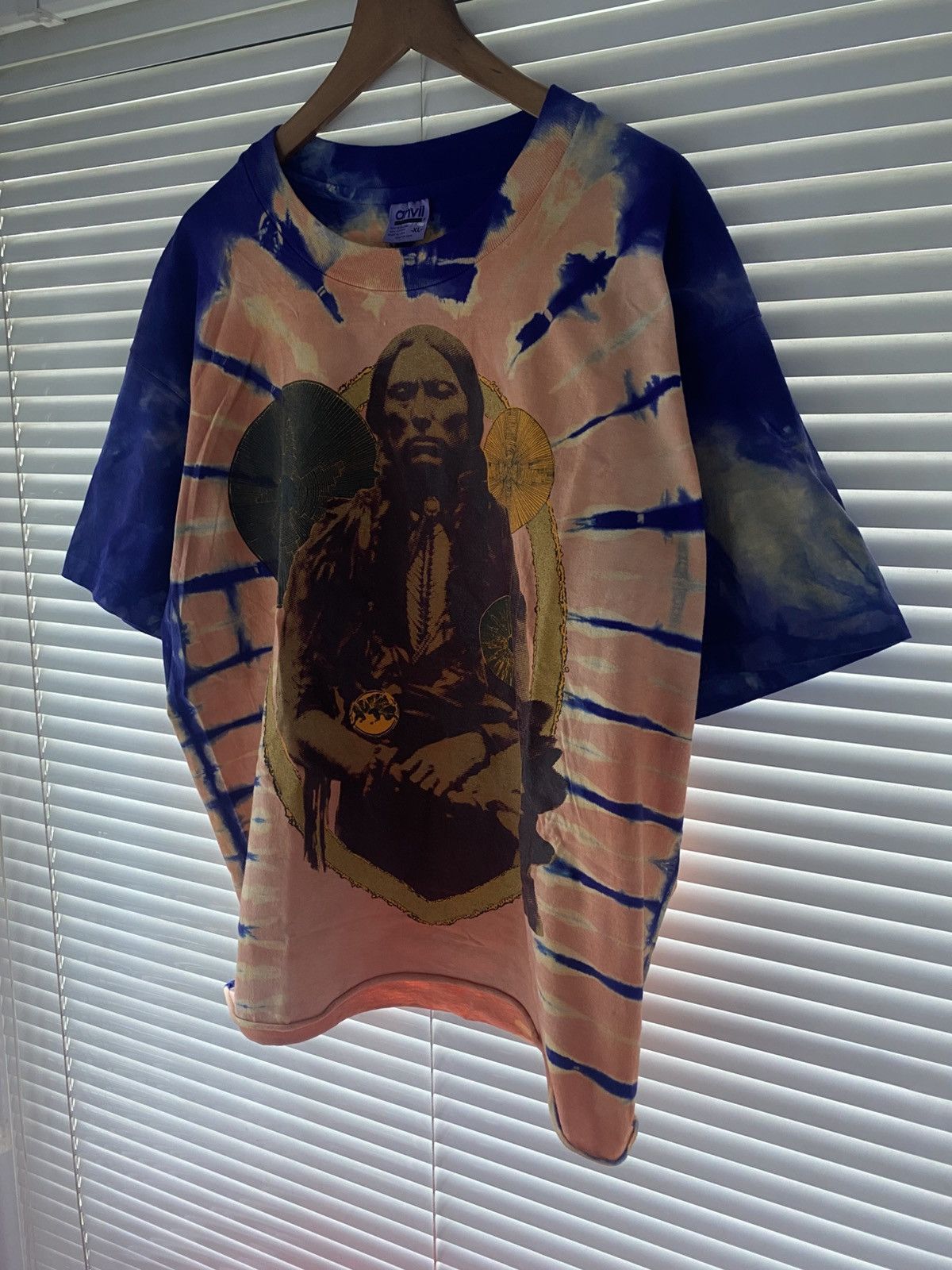 Vintage Vintage 1990 Anvil Tie Dye American Retro Custom Fit Tee Size US XL / EU 56 / 4 - 1 Thumbnail