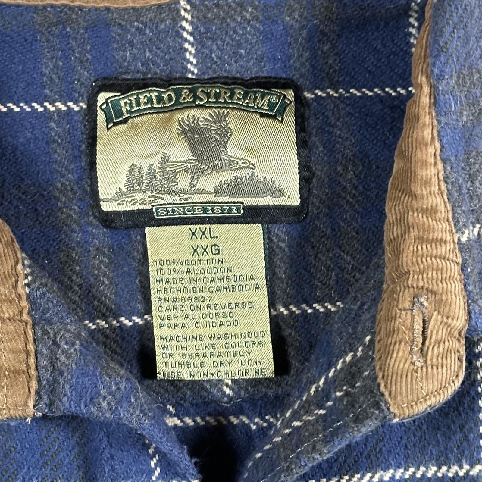 Field & Stream Field & Stream Mens Outerwear XXL Blue Plaid Button-Up Shirt Size US XXL / EU 58 / 5 - 3 Thumbnail