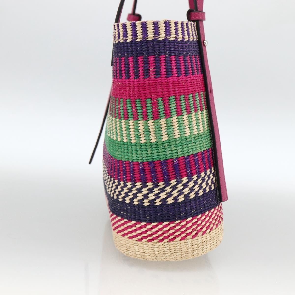 Loewe Loewe Anagram Raffia Leather Tote Bag Multicolor Size ONE SIZE - 3 Thumbnail