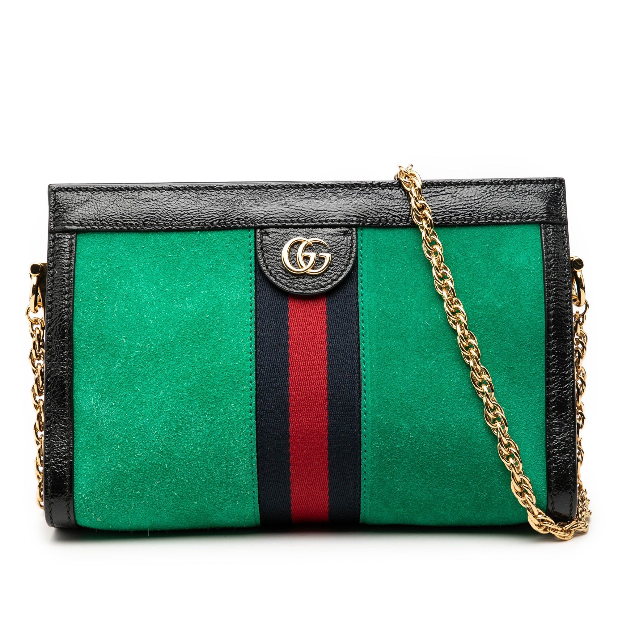 Gucci Small Suede Web Ophidia Chain Crossbody Size ONE SIZE - 1 Thumbnail