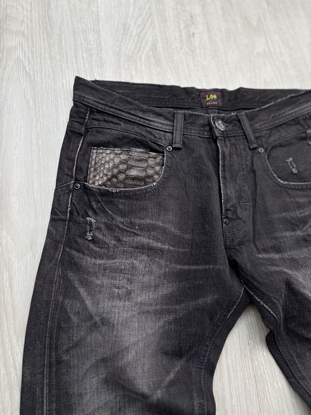 Beams Plus × Levi's LEE phyton Lace up flare jeans Size US 29 - 3 Thumbnail
