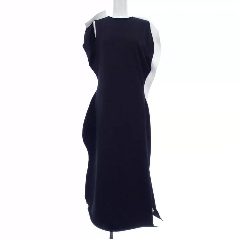 Issey Miyake Issey Miyake size:2 Black main line asymmetrical dress Size S / US 4 / IT 40 - 2 Thumbnail