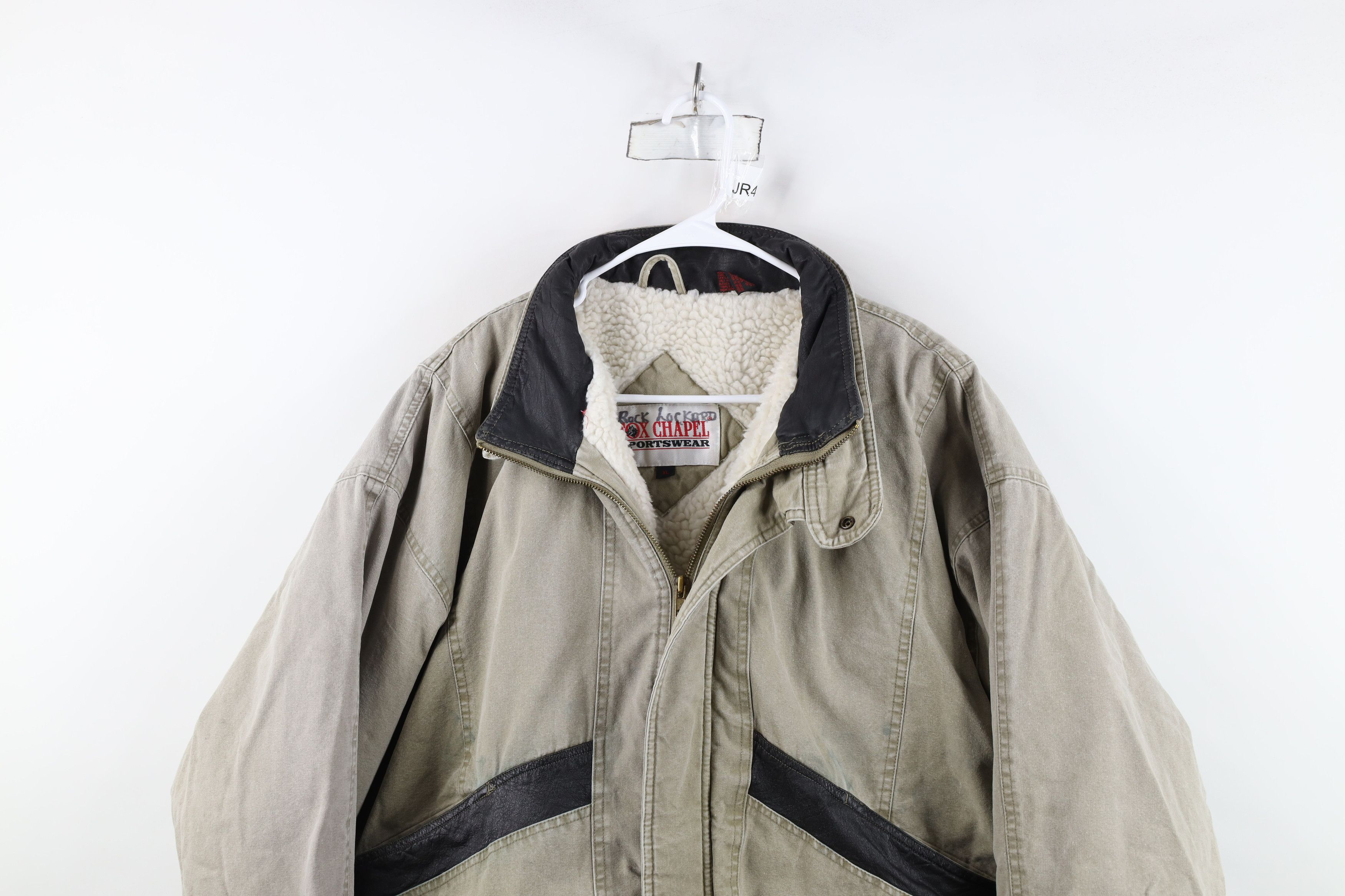 Vintage Vintage 90s Streetwear Pile Fleece Lined Stonewash Jacket Size US XL / EU 56 / 4 - 2 Thumbnail