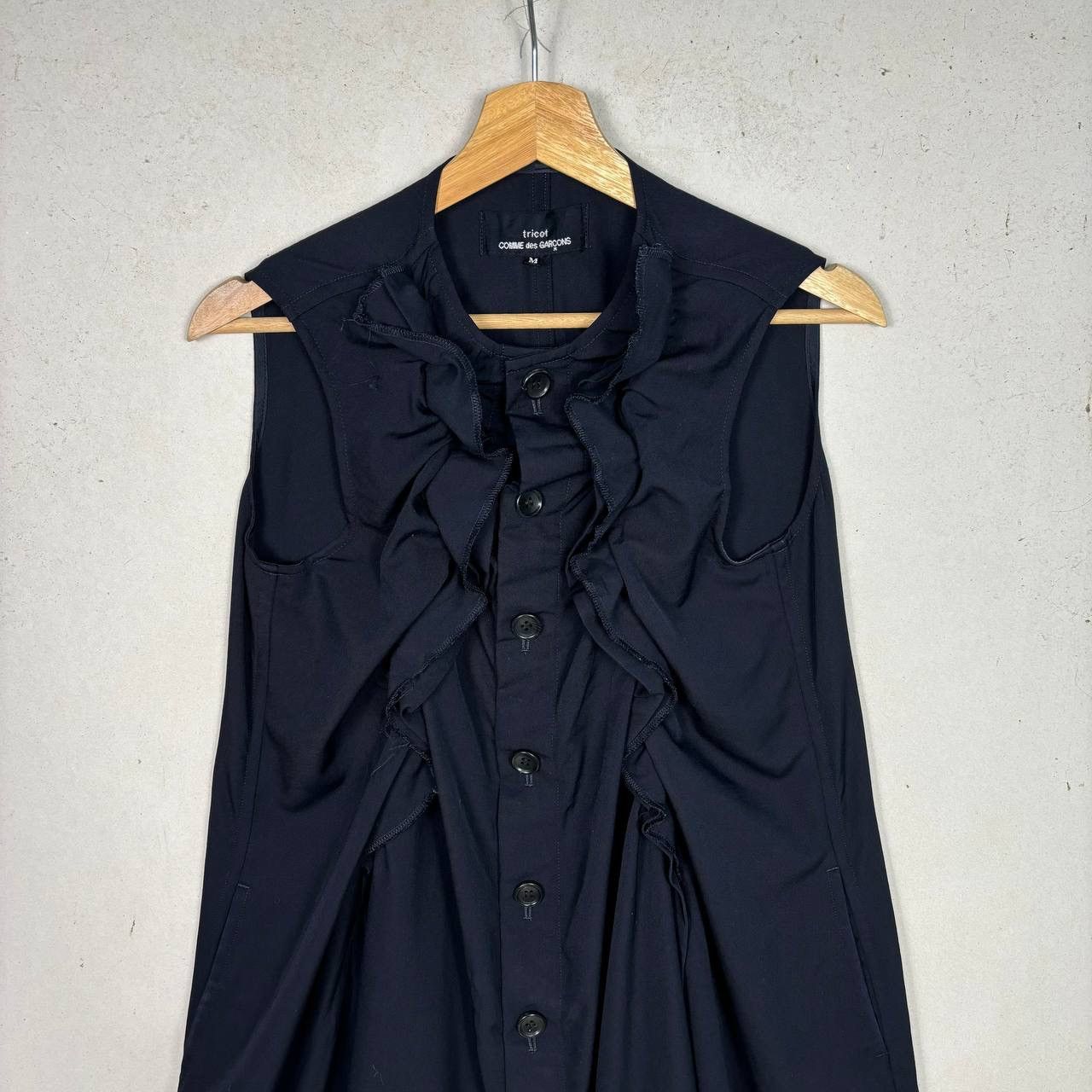 Comme des Garcons Tricot Comme Des Garcons AD2018 Wool Ruffle Dress Navy M Size M / US 6-8 / IT 42-44 - 4 Thumbnail