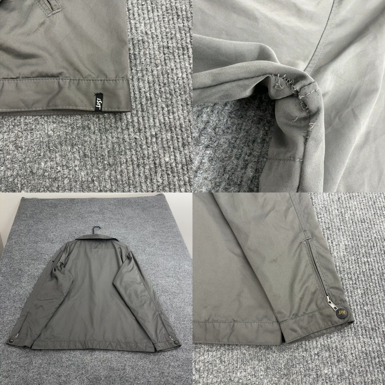 Logo 7 VINTAGE Lost Enterprises Jacket Mens XL Grey Full Zip Embroidered Logo Workwear Surf Size US XL / EU 56 / 4 - 8 Thumbnail