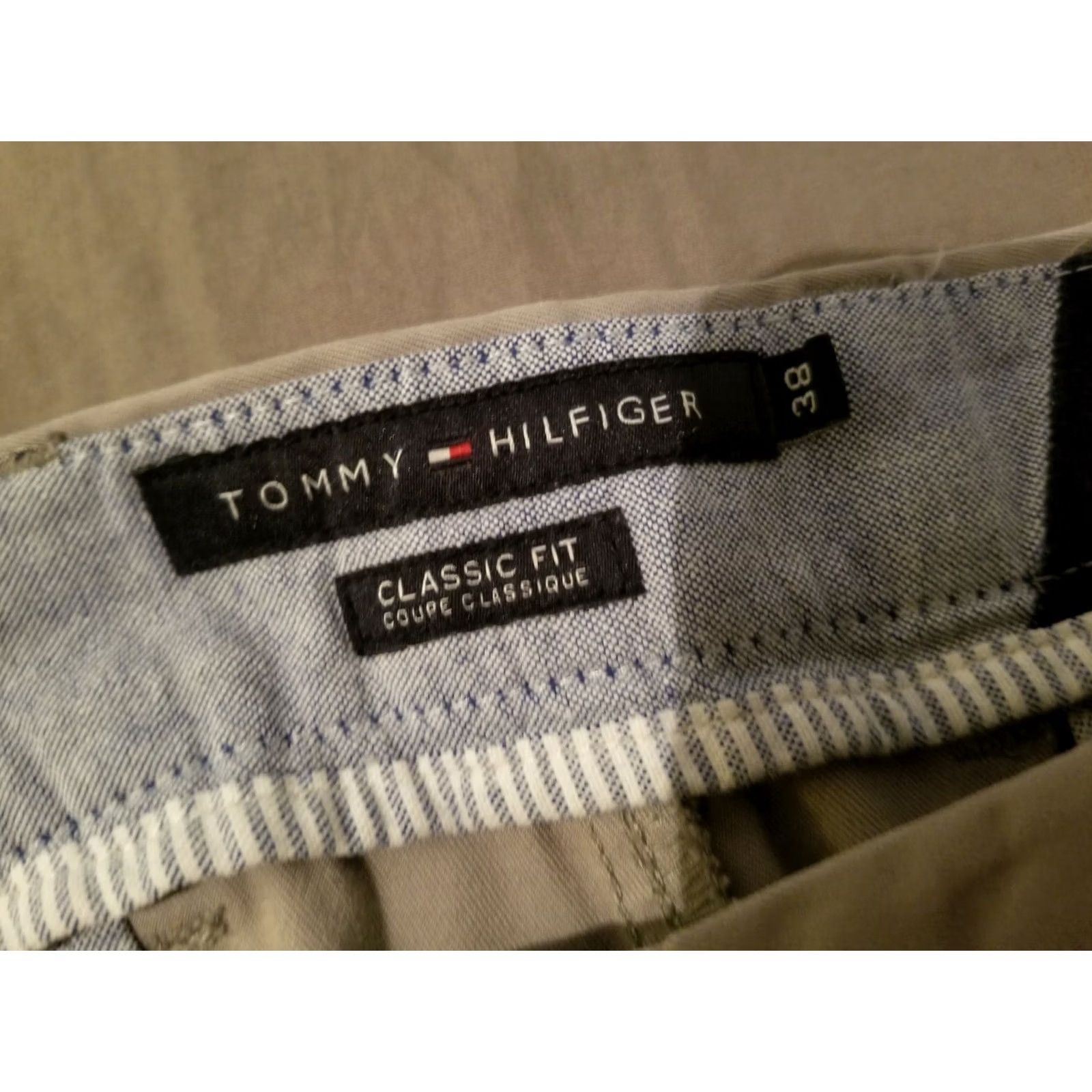 Tommy Hilfiger Tommy Hilfiger Shorts Mens 38 Gray Khaki Cotton Chino Size US 38 / EU 54 - 5 Thumbnail