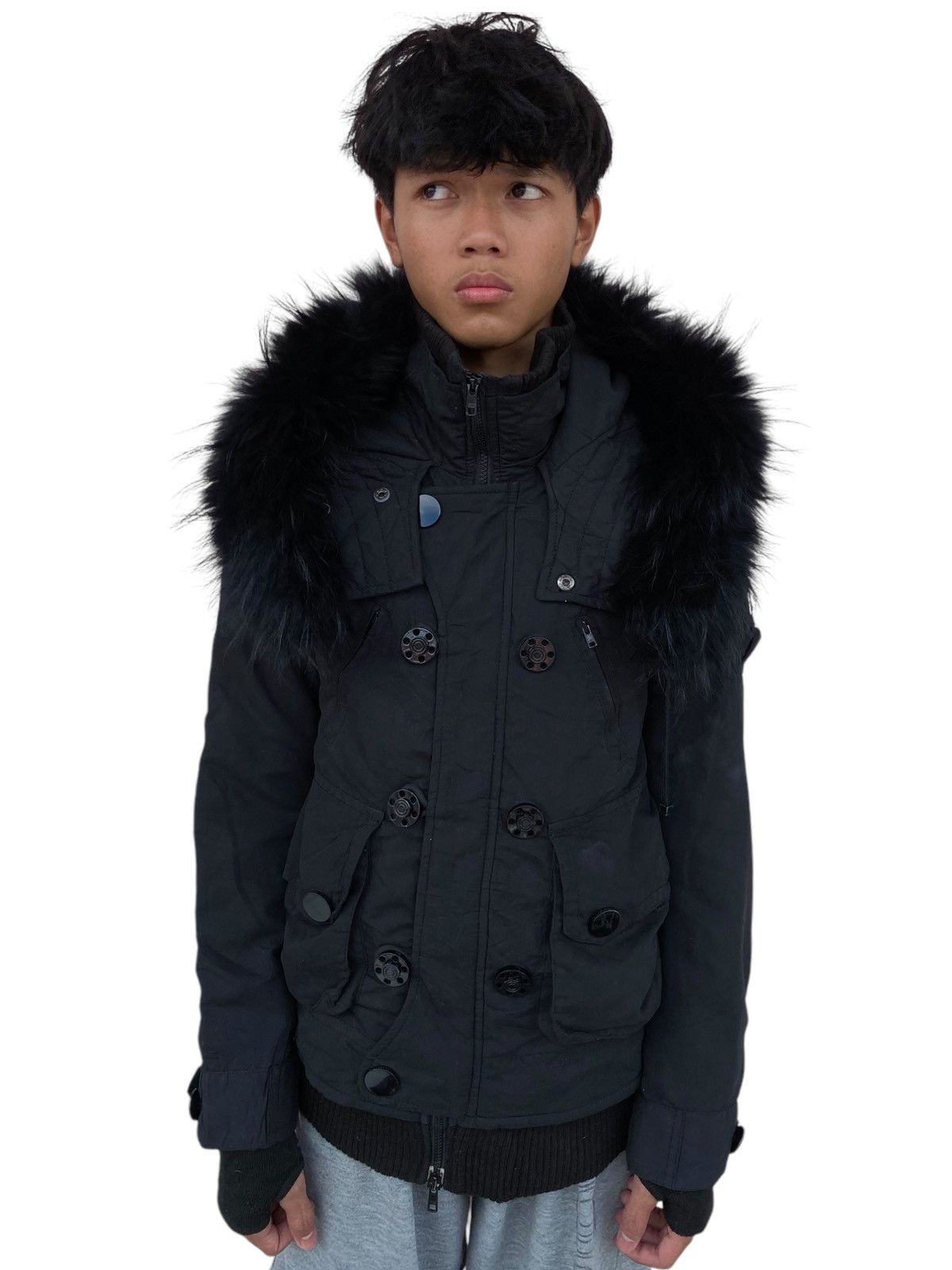 14th Addiction 2000s SLY Japan Limited - Raccoon Fur Jacket Size US M / EU 48-50 / 2 - 5 Thumbnail