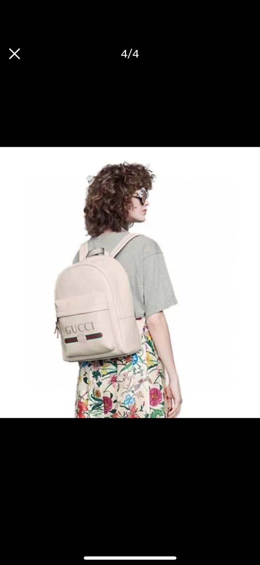 Gucci gucci white leather print backpack for unisex Size ONE SIZE - 8 Thumbnail