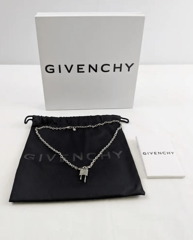 Givenchy o1srvl11e0725 Dup / Size: OS / Lock Necklace in Silver Size ONE SIZE - 8 Thumbnail
