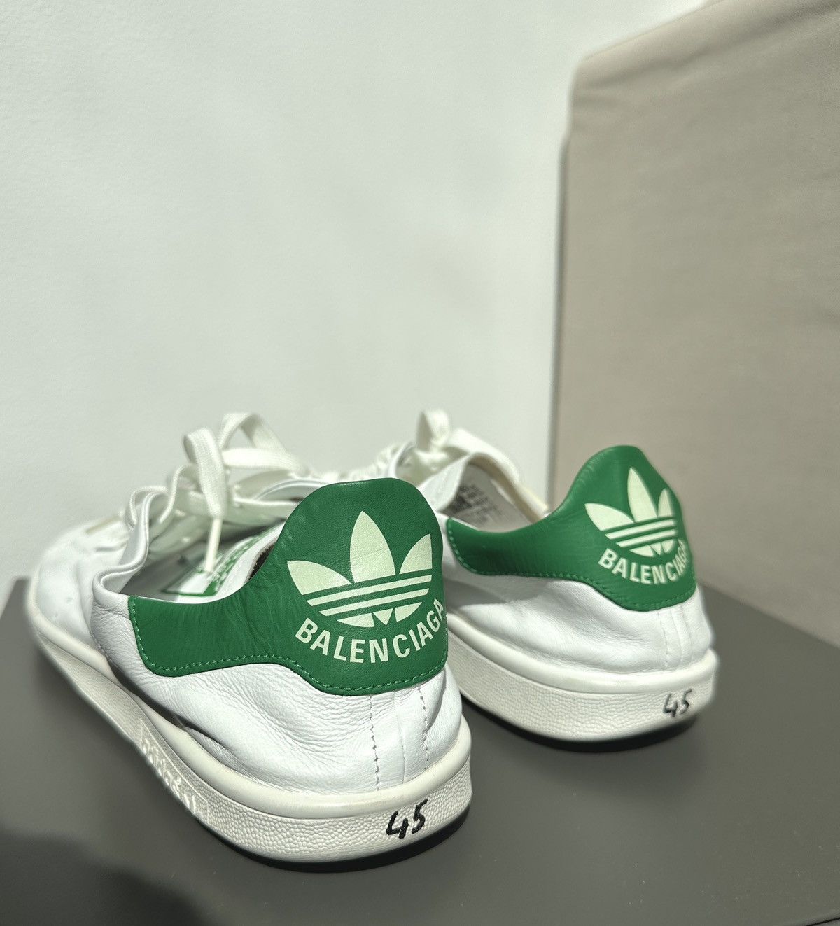 Adidas × Balenciaga Sneakers Balenciaga Stan Smith Size US 12 / EU 45 - 7 Thumbnail