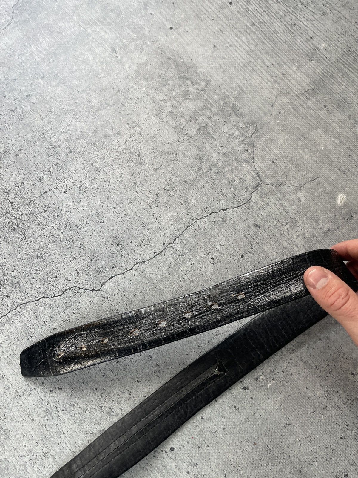 Genuine Leather × Handmade × Vintage Vintage Handmade 1984 Cross Studded Leather Belt Size ONE SIZE - 12 Thumbnail