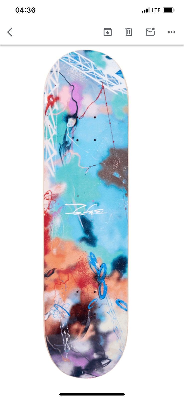 Futura FUTURA "COLORFORMS" 1991 SKATEBOARD Size 40 - 3 Thumbnail