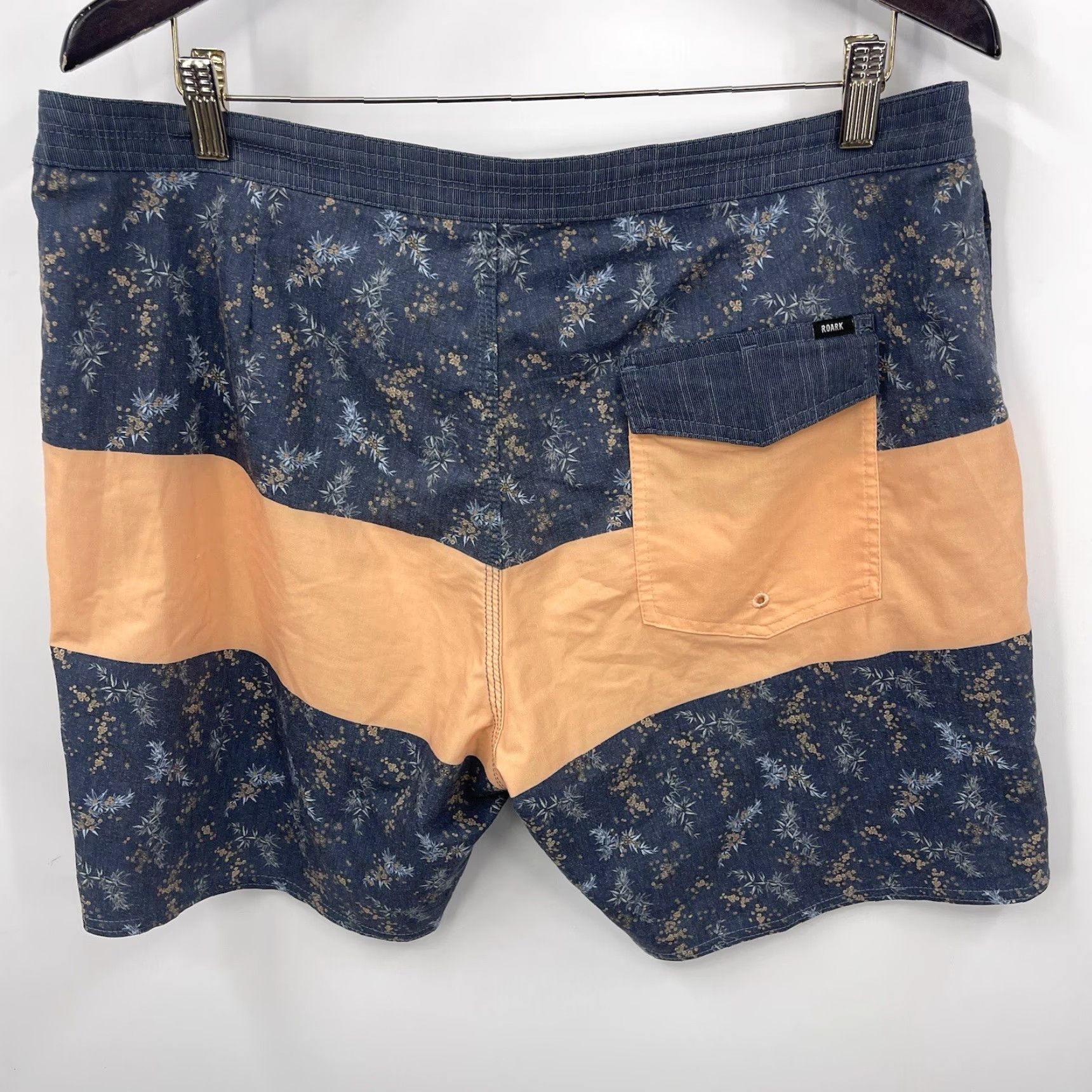 Roark Roark Board Shorts Mens 34 Hybrid Pockets All Day Gray Orange Preppy Shirt Size US 34 / EU 50 - 3 Thumbnail