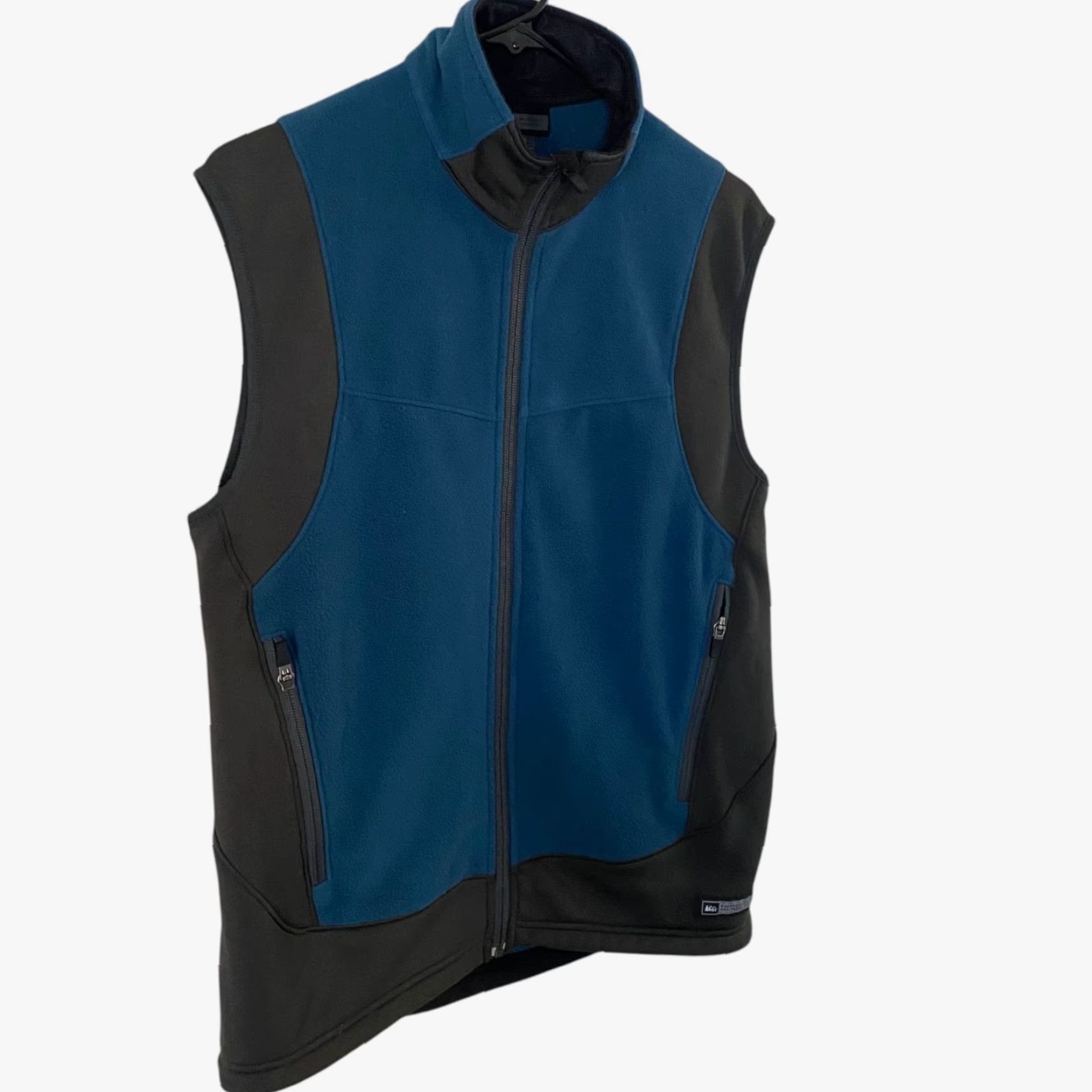 Vintage REI Co-op Vest Full-Zip Fleece Blue & Black Mens Small Hiking Travel Outerwear Vest Size US S / EU 44-46 / 1 - 3 Thumbnail