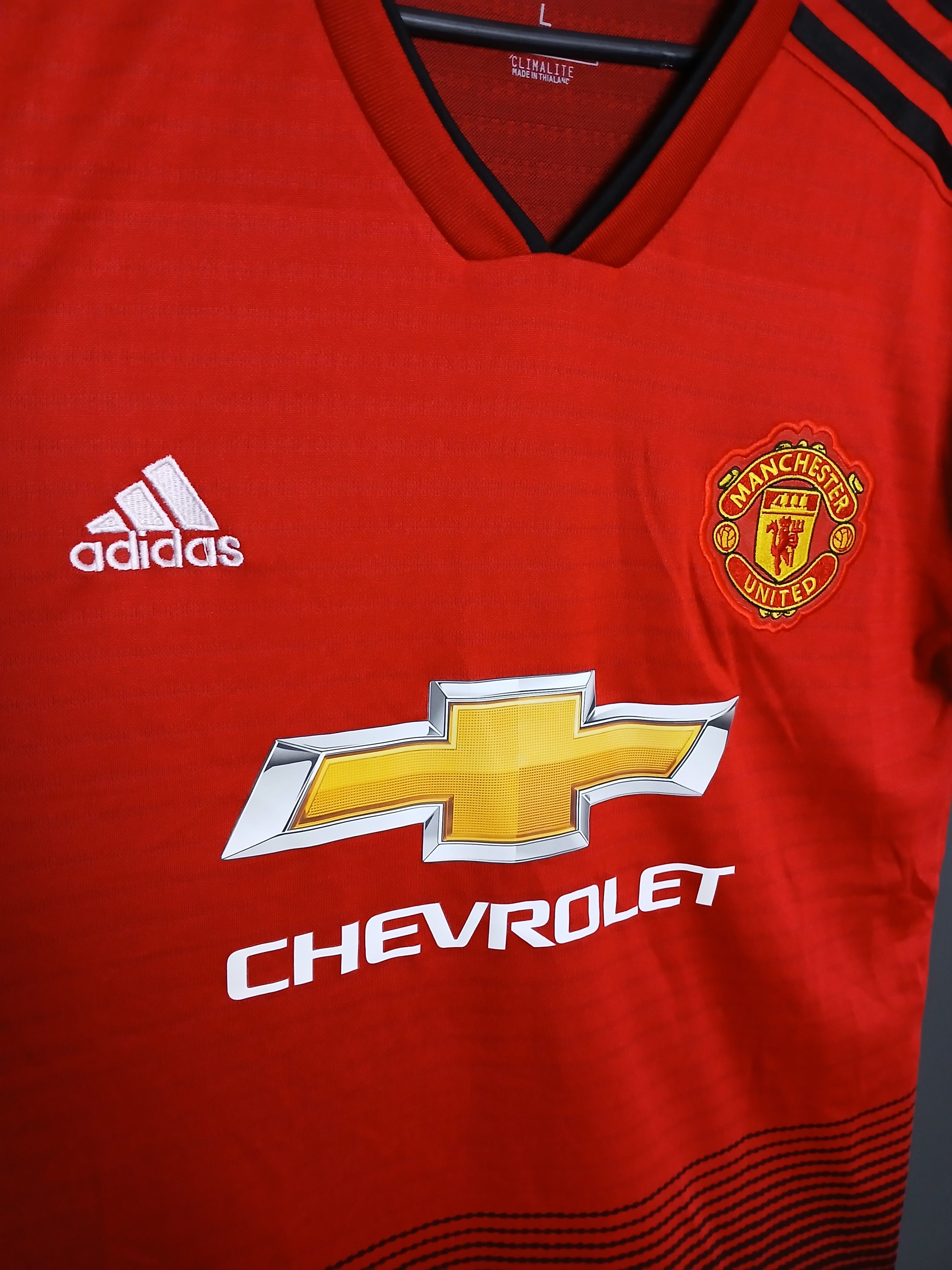 Adidas Manchester United 18/19 Home Football Jersey T-Shirt Size US L / EU 52-54 / 3 - 3 Thumbnail