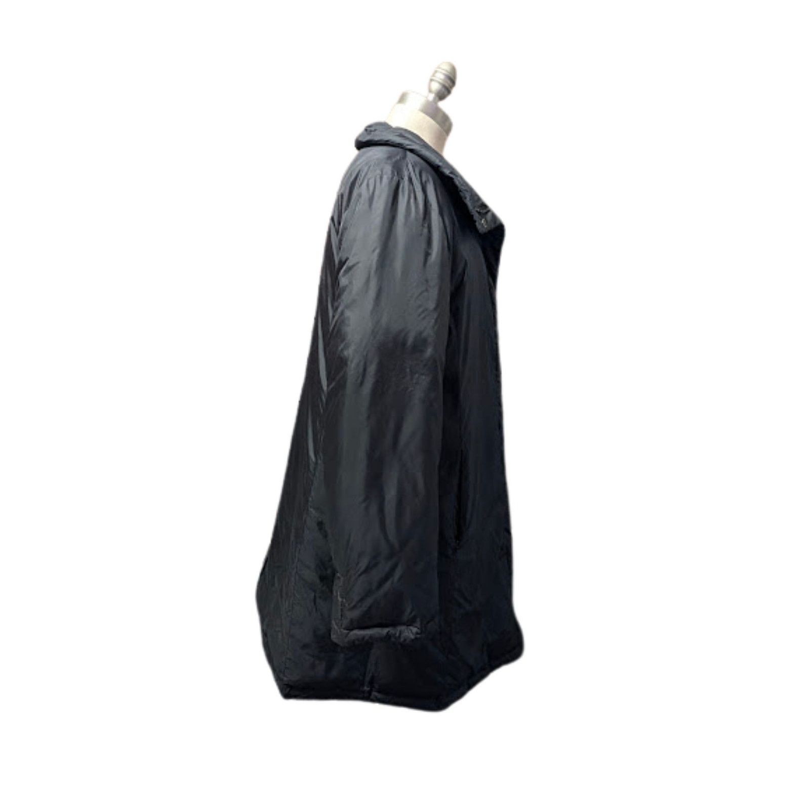 Eileen Fisher Eileen Fisher Black Quilted Long Puffer Coat Womens Size L Size L / US 10 / IT 46 - 4 Thumbnail