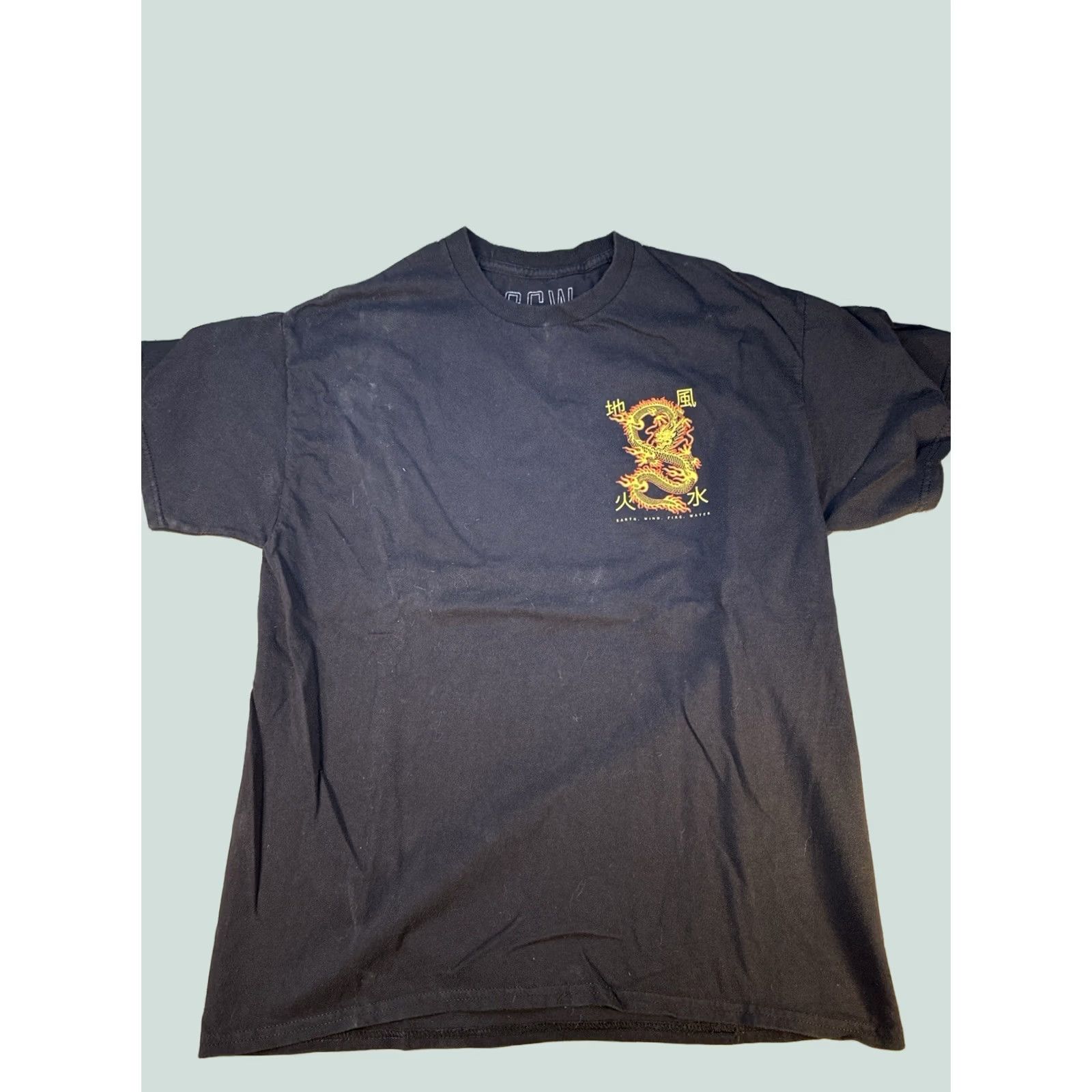 Vintage SCW Dragon Graphic T Shirt Mens Large Black Earth Wind Fire Water Tee Size US L / EU 52-54 / 3 - 1 Thumbnail