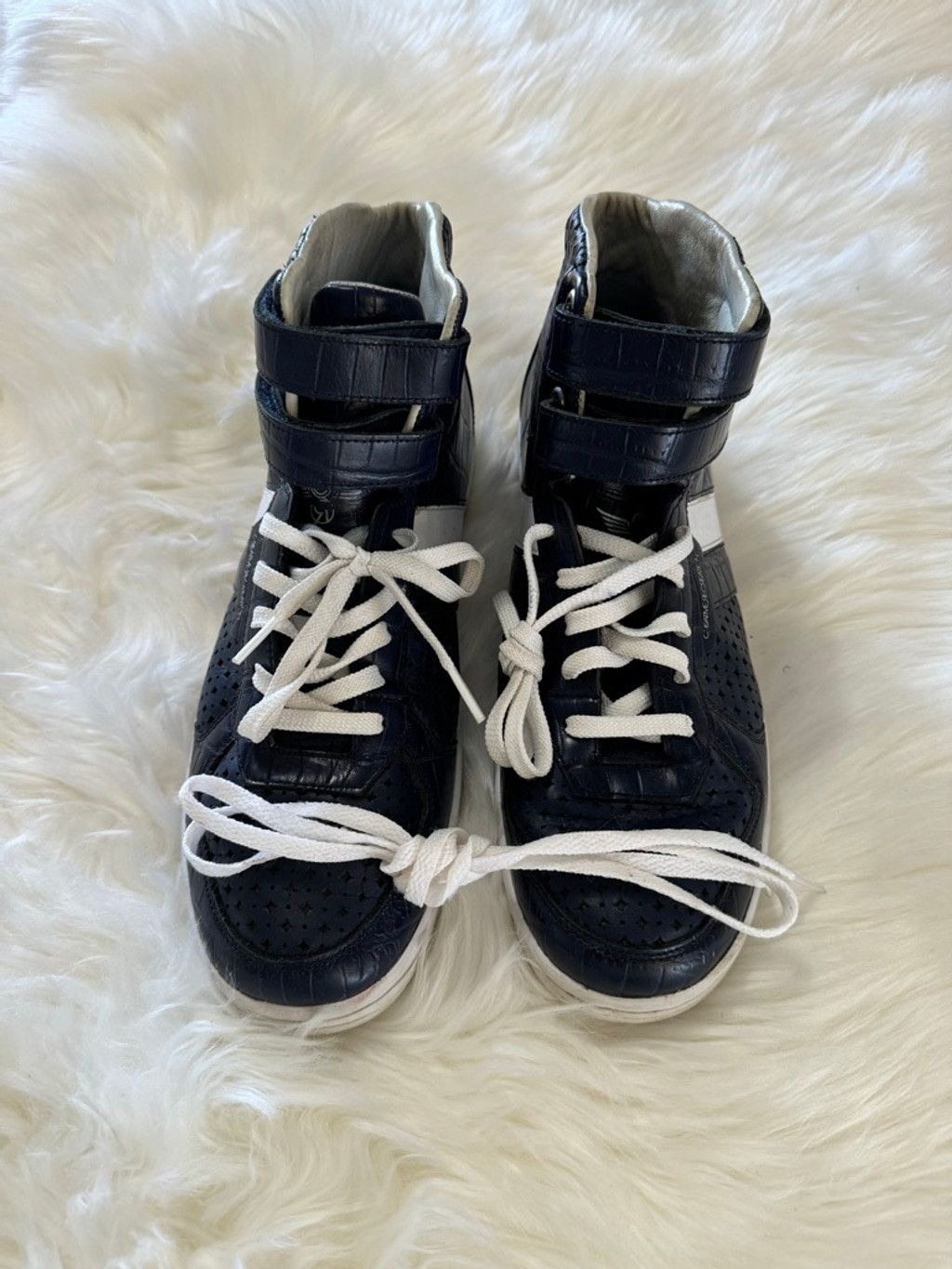 Creative Recreation Creative Recreation | Blue Croc Embossed Sneakers | 12 Size US 12 / EU 45 - 1 Thumbnail