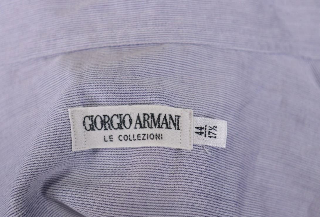 Armani Vintage Girgio Armani Le Collezioni Down Shirt Size 44 Size US M / EU 48-50 / 2 - 9 Thumbnail