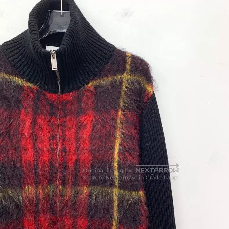 Alexander McQueen Alexander Mcqueen 24 black plaid mahair stand-up collar zi Size US S / EU 44-46 / 1 - 3 Thumbnail