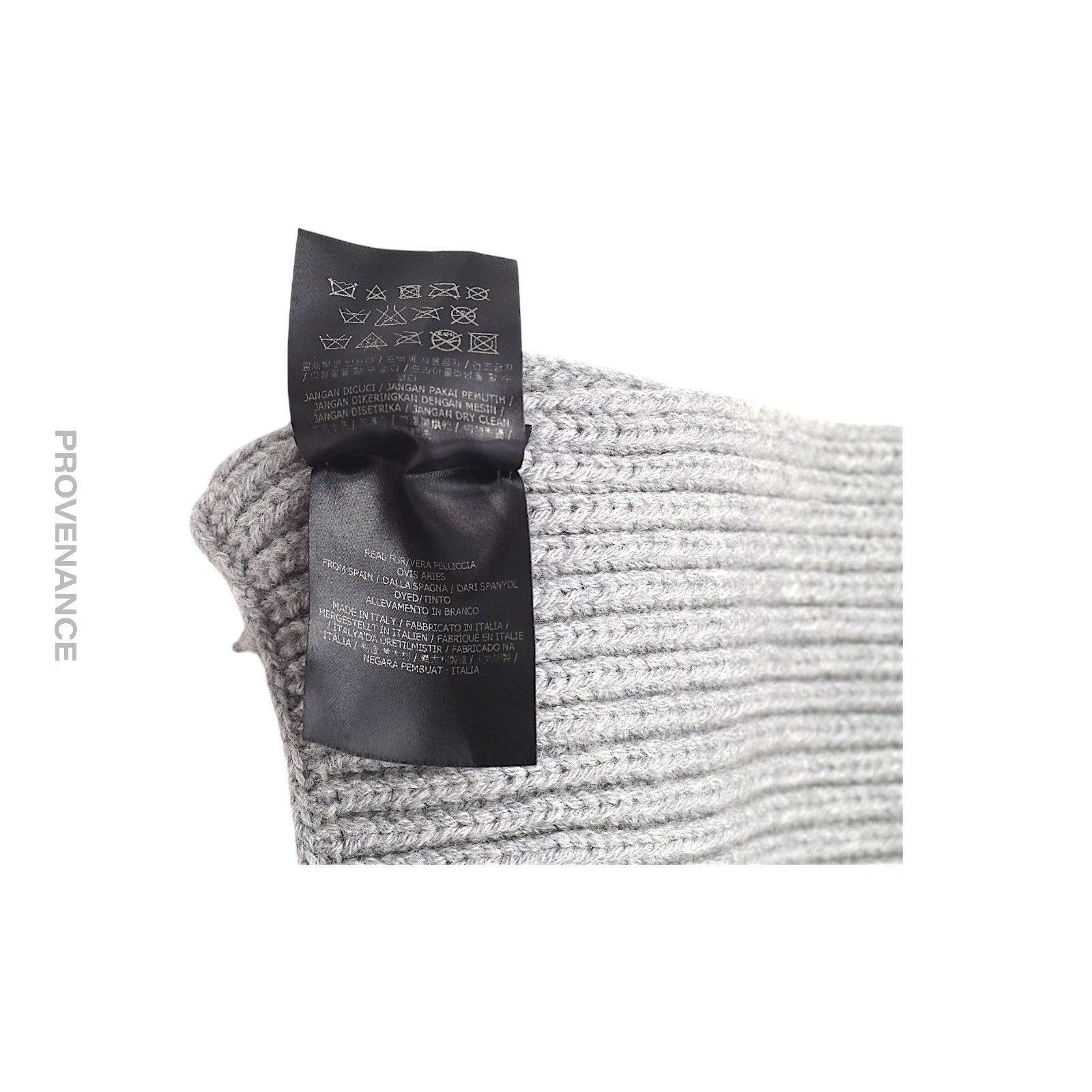 Fendi 🔴FENDI Eye Monster Wool Scarf - Grey Size ONE SIZE - 12 Thumbnail