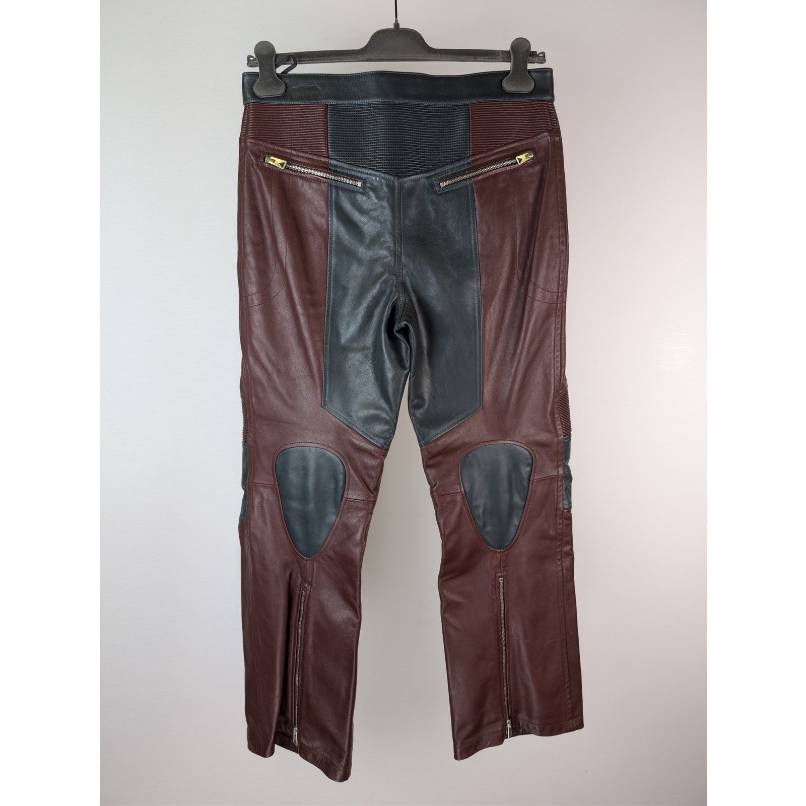 Bottega Veneta o1rshd1 Leather Biker Pants Natural Calf Pants Size US 32 / EU 48 - 9 Thumbnail