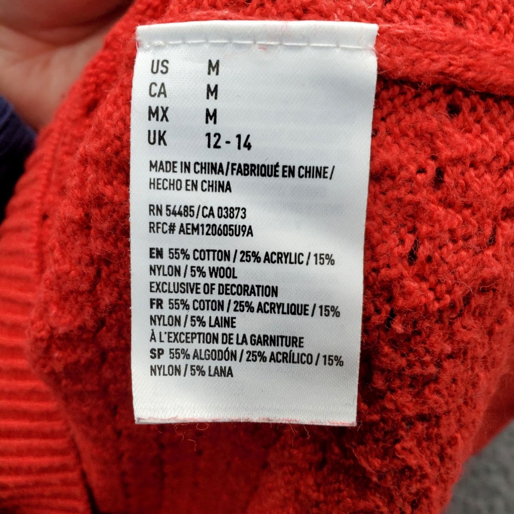 American Eagle Outfitters American Eagle Outfitters Sweater Womens M Red Open-Knit Round Neck Pullover Casual Size M / US 6-8 / IT 42-44 - 6 Thumbnail